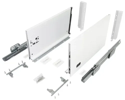 SEVROLL Szuflada V-BOX Slim 3D H=238 Wysoka (Biała) do płyty 18mm udźwig 40kg