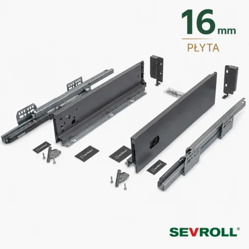 SEVROLL Szuflada V-BOX Slim 3D H= 80 Niska (antracyt)