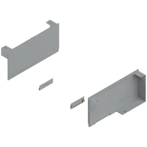 BLUM 22K8000 Front uchylny AVENTOS HK top, zestaw zaślepek, lewa/prawa, jasnoszary/inox