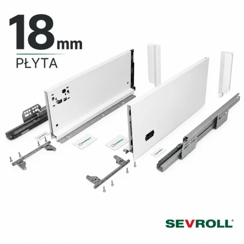 Sevroll V-BOX Slim 3D H178 biała 18 mm | Szuflada 40 kg Wysoka