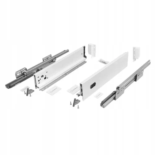 SEVROLL Szuflada V-BOX Slim 3D H=127 Średnia (Biała) do płyty 18mm udźwig 40kg